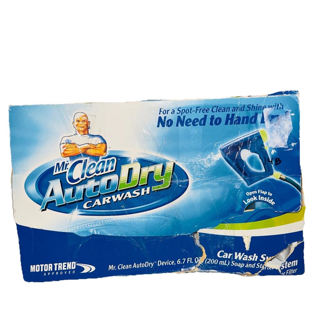 NEW NIB Mr. Clean Auto Dry Car Wash Kit Liquid Cleaner Hose System